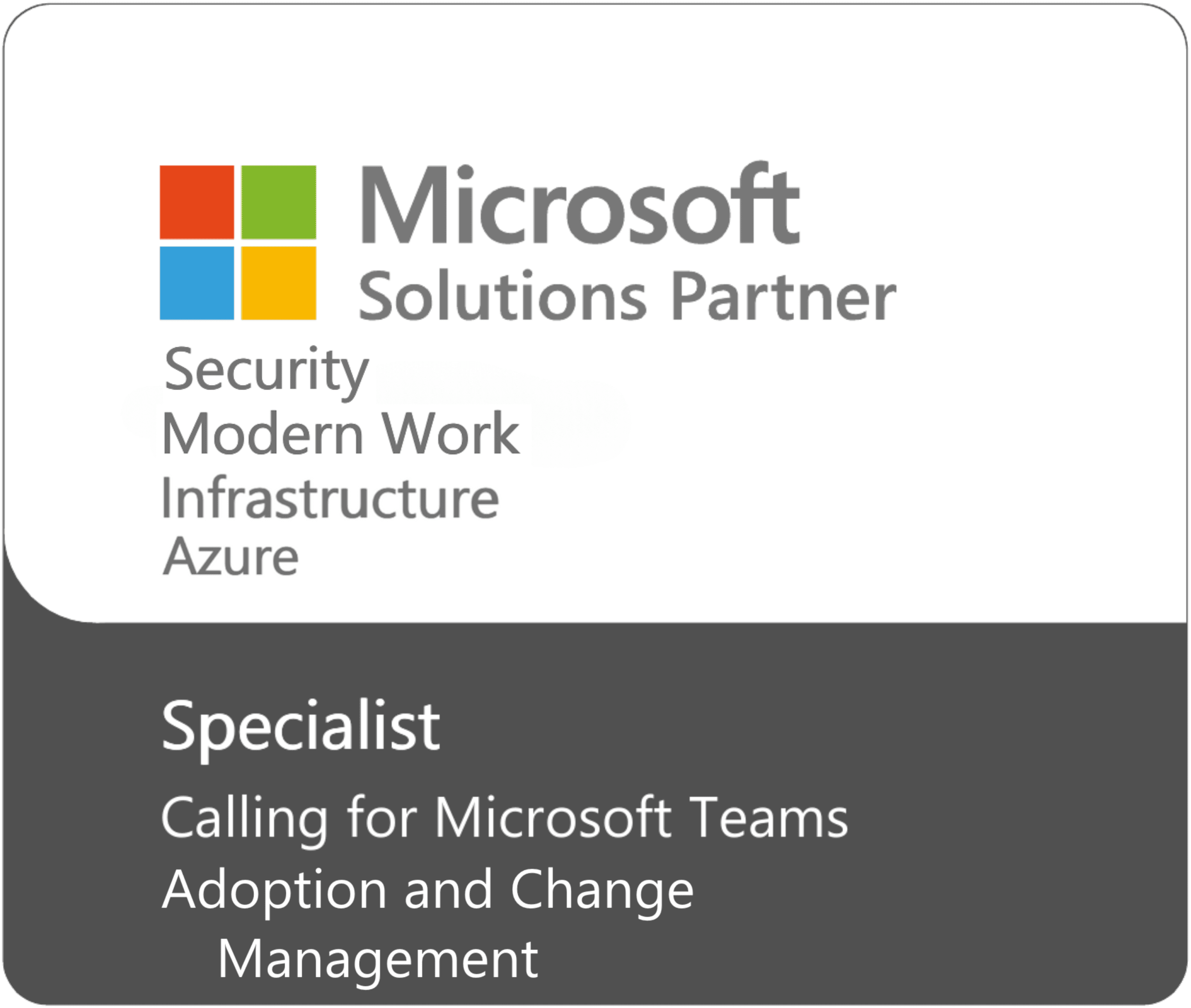 SkyTerra Technologies Microsoft Solutions Partner Logo with Specialties